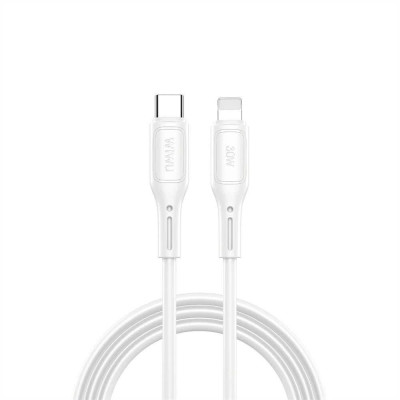 Cáp sạc nhanh hàng chính hãng WiWU Starlink C to L Wi-C043E: Bọc silicon, đầu chống uốn gập, bền bỉ