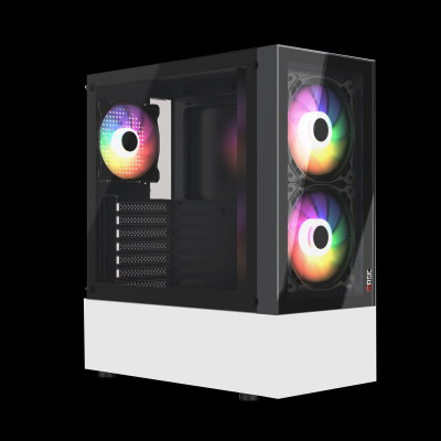CASE MAGIC GM-04 BLACK AND WHITE GLASS 3 FAN (ATX) - Hàng chính hãng