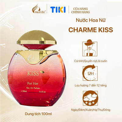 Nước Hoa Nữ CHARME KISS 100ML Lưu Hương Lâu, Cá Tính, Quyến Rũ, Lôi Cuốn