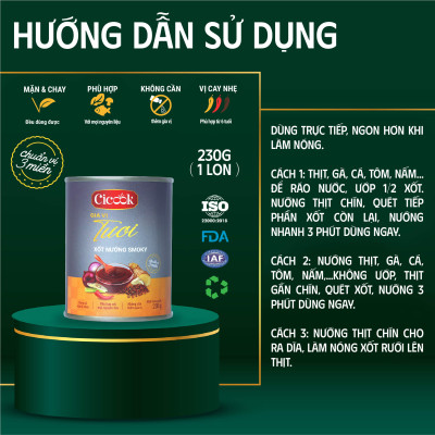 [SET LẨU - NƯỚNG] 1 Lon Xốt lẩu Chua CayCicook 400G + Bộ Xốt Gia Vị Ướp Nướng Mắc Khén Cicook 330G