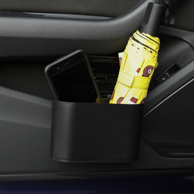 Thùng rác mini có nắp, hộp đựng rác có chốt cài treo thành cửa treo lưng ghế ô tô, xe hơi- Hàng chính hãng