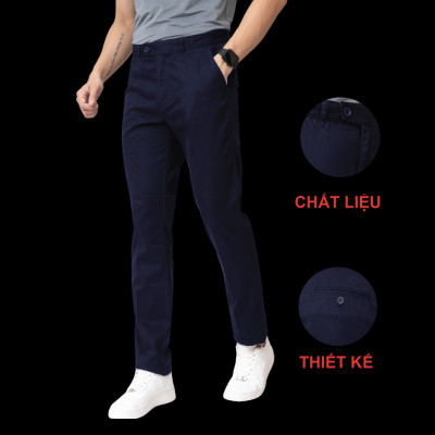 Quần kaki nam, quần thô dáng SlimFit, chất liệu vải kaki cao cấp bền đẹp, thiết kế cạp đính đỉa, ống đứng ALIGRO ALGK043