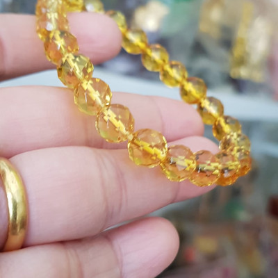 Vòng tay chuỗi đá thạch anh tự nhiên vàng tươi giác size nhỏ 8mm 22 hạt vòng hợp nữ mệnh kim thổ thuỷ đeo đẹp may mắn tốt cho sức khỏe, công việc hanh thông thuận lợi ạ món quà tặng ý nghĩa dành cho chính mình & người thân ạ