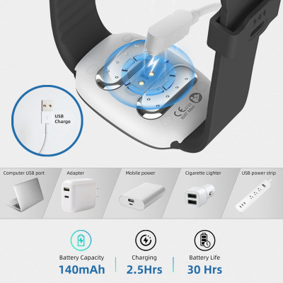 Thiết bị đeo tay chống nôn nói do say tàu xe, ốm nghén EmeTerm Fashion - đạt chứng nhận FDA/CE - Không dùng thuốc - Không tác dụng phụ - Pin sạc - Hàng chính hãng