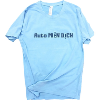 Áo thun nam nữ 80% Cotton Blue15