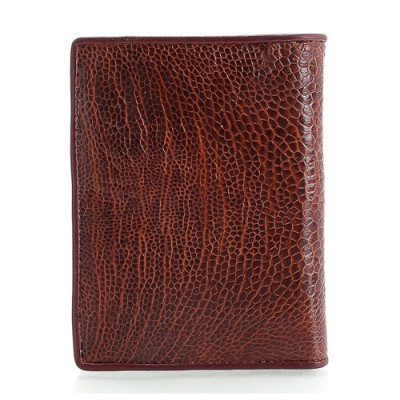 HP2420-21-22-23 - Ví nam Huy Hoàng da đà điểu da trơn kiểu đứng màu đen, nâu đất, nâu đỏ, vàng bò