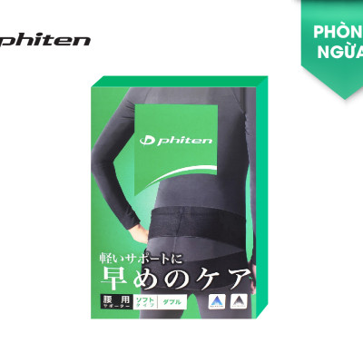 Đai lưng cột sống Phiten loại mềm (đai kép) supporter waist belt soft type double AP163003/AP163004/AP163005