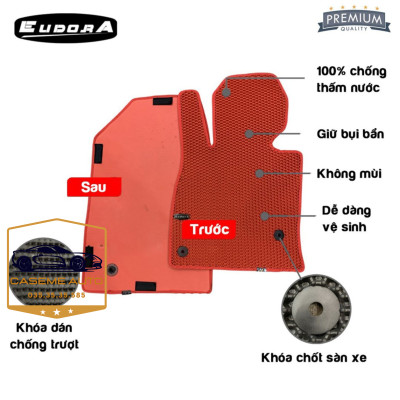 [HYUNDAI AVANTE] Thảm Trải Sàn, Lót Sàn Ô Tô Cao Su Eudora CloudFoam Thiết Kế Theo Xe Dành Cho Xe HYUNDAI AVANTE, Chống Nước, Không Mùi, Ngăn Bụi Bẩn, Dễ Vệ Sinh - Hàng Chính Hãng