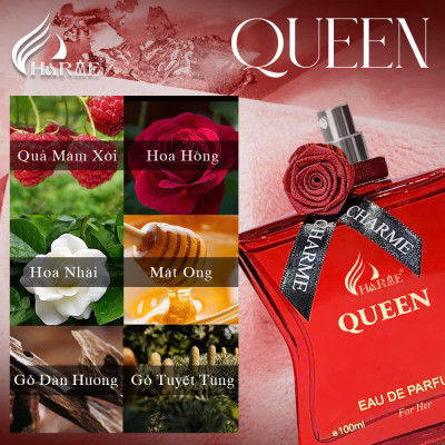 Nước Hoa Nữ CHARME QUEEN 10ml/100ml Lưu Hương Lâu Quyến Rũ, Gợi Cảm_Nước Hoa Chính Hãng