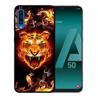 Ốp lưng in cho Samsung Galaxy A7 2018 mẫu Hổ Lửa 1 - Hàng chính hãng