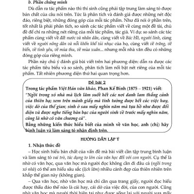 Bồi Dưỡng Học Sinh Giỏi Phát Triển Kĩ Năng Làm Bài Văn Trung Học Phổ Thông