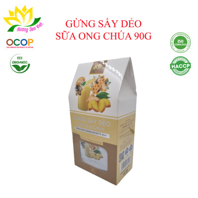 GỪNG SẤY DẺO SỮA ONG CHÚA HỘP 90G - HƯƠNG SEN VIỆT