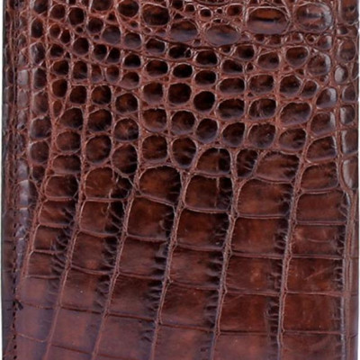 Ví Nam Da Cá Sấu Kiểu Đứng Huy Hoàng HT2248 (12.5 x 10 cm) - Nâu Đất