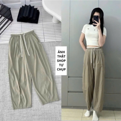 Quần baggy nữ dáng bom NeSa Shop, chất liệu gió lụa cao cấp mềm nhẹ mát, quần kiểu nữ form rộng bigsize QT14