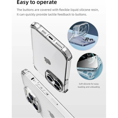 Ốp lưng dành cho iPhone 16e , iPhone 16 Pro , iPhone 16 Plus , iPhone 16 Pro Max TPU dẻo trong suốt chống sốc 4 góc cao cấp - Hàng chính hãng.