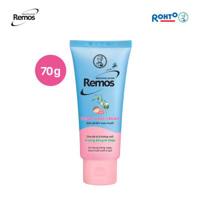Kem chống muỗi đốt cho bé từ 6 tháng tuổi hương khuynh diệp Rohto Mentholatum Remos Baby Cream 70g