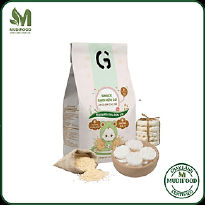 Bánh Snack Ăn Dặm Hữu Cơ Cho Bé GUfoods 40g - Thành Phần Gạo Organic, Không Gia Vị, Dễ Tiêu Hoá