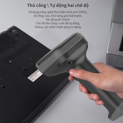 Máy Quét Mã Vạch Deli - Kết Nối Bluetooth, Độ Phân Giải Cao - Phù Hợp Cho Cửa Hàng, Siêu Thị - Hàng Chính Hãng - E14953W/E14953/E14952
