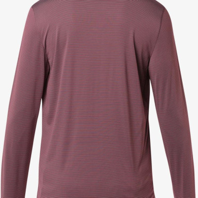 Áo thun nam dài tay kẻ ngang màu đỏ đô aligro ALGAPD029