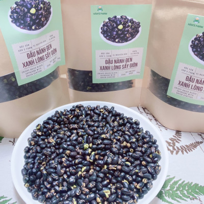 Đậu nành đen xanh lòng (đậu tương đen) sấy giòn nguyên vị ăn liền - hàng loại 1 không biến đổi gen 