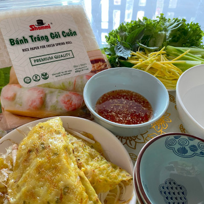 COMBO 10 Bánh tráng gỏi cuốn Shammi tròn size 22cm túi 200g (Bánh tráng cuốn xuất khẩu)