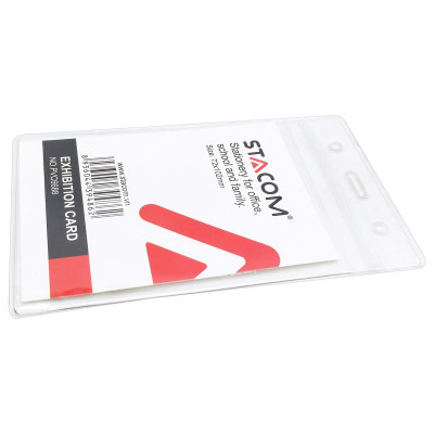 Bộ 4 Bảng Tên Nhựa PVC Stacom Có Khóa Kéo ID-PVC6688