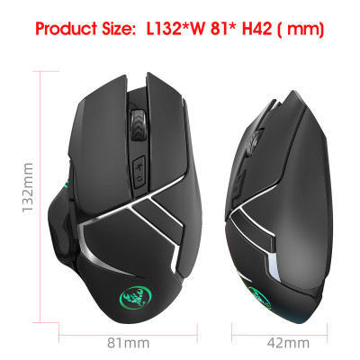 Chuột chơi game không dây HXSJ T60 không dây 2.4G với DPI có thể điều chỉnh