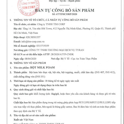 Bột Milk Foam nguyên vị Déli túi 1KG [CHUYÊN SỈ] HSD: 18 tháng