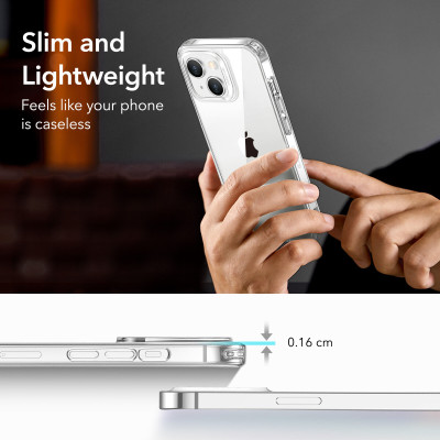 Ốp Lưng dành cho iPhone 14 Pro / 14 Pro Max/ 14/ 14 Plus/  ESR Project Zero Clear Case Trong Suốt Chống Ố Vàng - Kèm Combo Kính Cường Lực Màn Hình và Camera- Hàng Chính Hãng