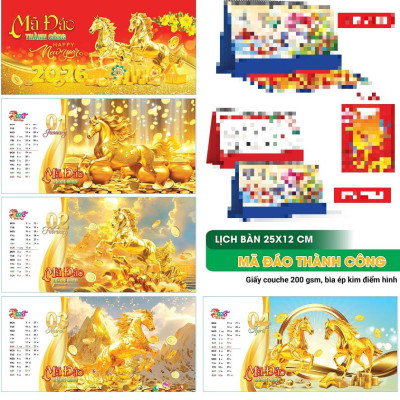 Lịch Để Bàn 2026 Đế Chữ A ,Bìa Ép Kim Điển Hình Cao Cấp, Sang Trọng