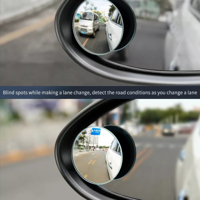 Gương cầu lồi ô tô dán trên gương chiếu hậu tăng góc nhìn chống nước - Gương mini chống điểm mù oto xe hơi, Gương Cầu Lồi Ô Tô Xe Hơi Chiếu Hậu Chống Điểm Mù Cho Xe