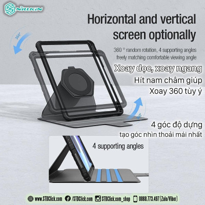 BAO DA DÀNH CHO IPAD A16 Gen 11 2025 , Gen 10 hiệu NILLKIN BUMPER SNAPSAFE - Hàng chính hãng