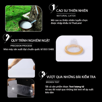 Bao Cao Su Gân Gai Kéo Dài Power Men Strawberry 9s - 100% Chính Hãng - Che Tên Sản Phẩm
