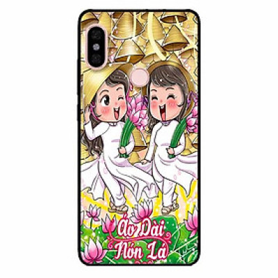 Ốp lưng in cho Xiaomi Redmi Note 6 Pro Mẫu Đôi Bạn Áo Dài