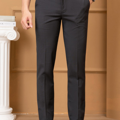 Quần âu nam ALIGRO màu navy chấm trắng form chuẩn slimfit, vải cotton cao cấp cực tôn dáng, lịch sự ALGO1028