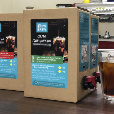 Cà phê chiết xuất lạnh New Brew, pha sẵn NewBrew BOLD, Hộp 3 Kg