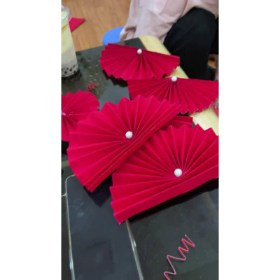 Quạt làm oản - quạt giấy - nhiều kích thước - Cây giả, hoa lụa trang trí nhà cửa
