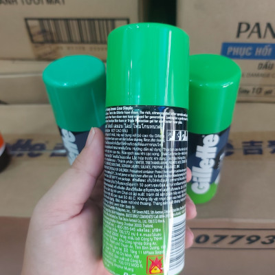 Bọt cạo râu Gillette Foamy Methol  175g hương chanh và hương bạc hà