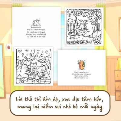 Sách Tô Màu - Capybara & Ngôi Nhà Hạnh Phúc - Megabook