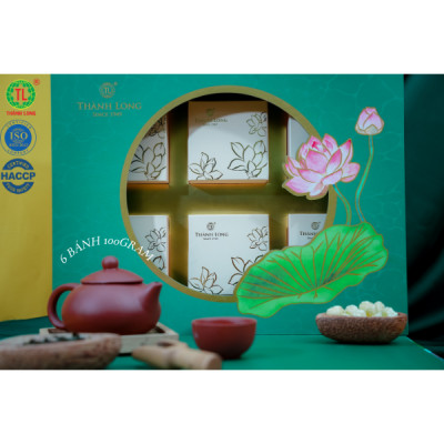 Hộp Bánh Trung Thu Lộc Phúc 6 Bánh(100g) Thành Long - Việt Nam