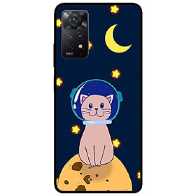 Ốp lưng dành cho Xiaomi Redmi Note 11 Pro 5G mẫu Mèo Đội Nón Phi Hành