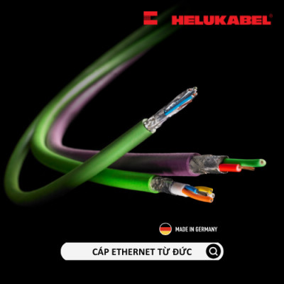 Dây cáp mạng Ethernet HELUKAT 450 F/FTP FRNC | Green | 4 x 2 x AWG 24/1 