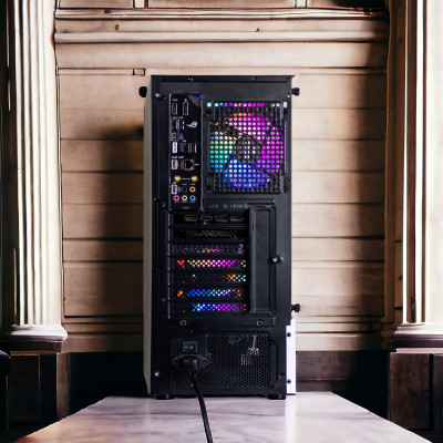 CASE MAGIC GM-04 BLACK AND WHITE GLASS 3 FAN (ATX) - Hàng chính hãng