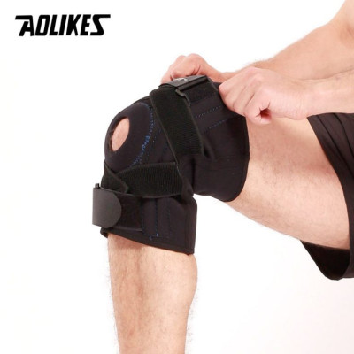 Đai bảo vệ đầu gối AOLIKES A-618 lò xo đàn hồi trợ lực hỗ trợ dây chằng khớp gối sport knee pad