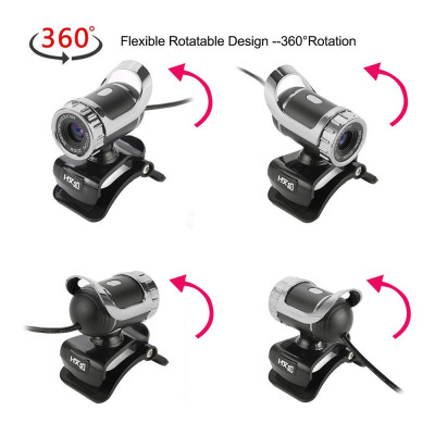 HXSJ S9 Desktop 1080P Webcam USB 2.0 Webcam Laptop Camera Built-in Sound-absorbing Microphone Video Call Webcam for PC