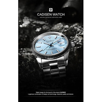 Đồng Hồ Nam Cadisen C8214M3 Chính Hãng Full Box Chống Nước Kính Chống Xước Dây Thép BH 2 Năm Máy Cơ
