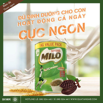 Sữa bột Nestlé Milo Australia giúp bé phát triển chiều cao và cân năng, thông minh và sáng tạo năng động vượt trội - QuaTangMe Extaste