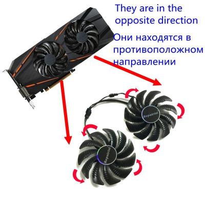 Quạt Làm Mát Thẻ Đồ Họa T129215Su 88mm Gpu Cho Redeon Aorus Rx580 / 570 Gigabyte Gv-Rx570Arus Gv580