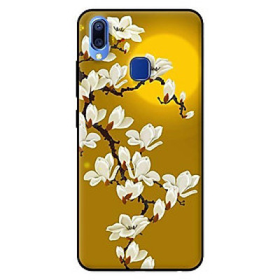 Ốp in cho Vivo Y91 Hoa Trắng Nền Vàng - Hàng chính hãng