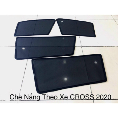 Chắn nắng dành cho Toyota Corolla Cross 2020 2021, Bộ 4 miến vải lưới gắn nam châm hút